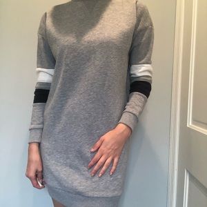 Topshop colorblock sweatshirt dress